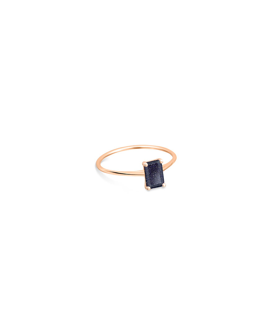 Bague Ginette NY Mini Midnight or rose blue sandstone