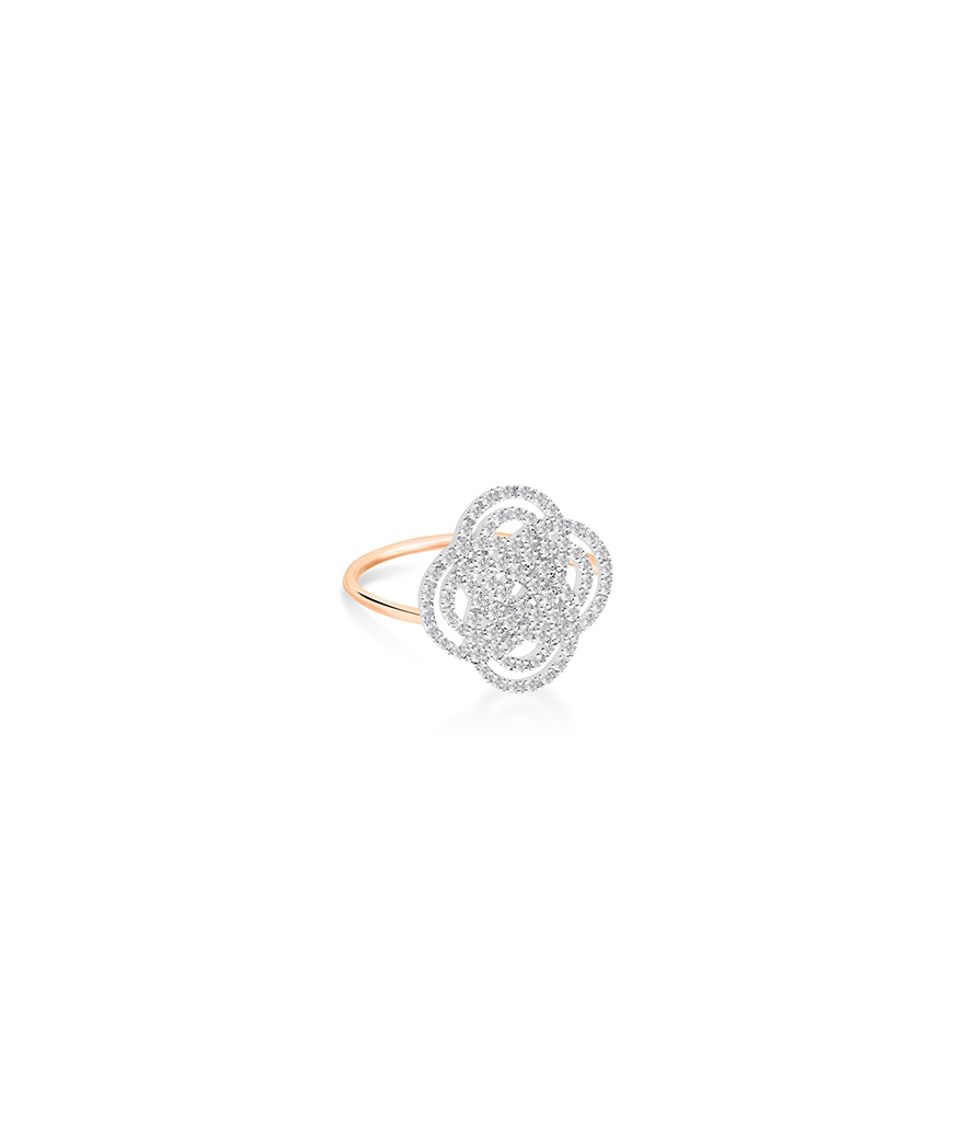 Bague Ginette NY Purity or rose diamants