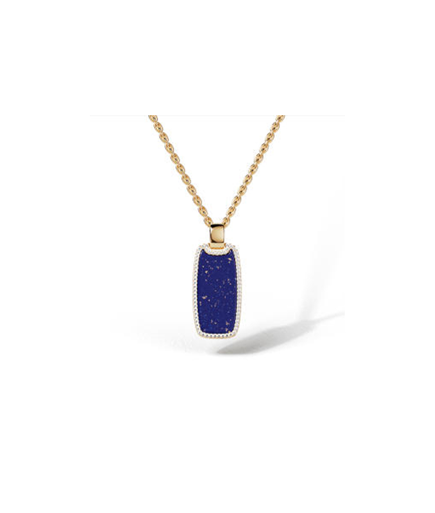 Collier APM Monaco Été médaille Lapis Lazuli
