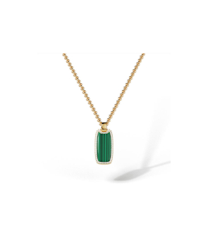 Collier APM Monaco Été Ajustable médaille Malachite