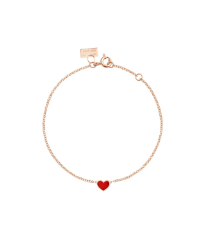 Bracelet Vanrycke Emoji coeur or rose