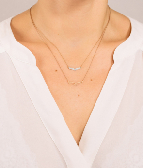 Collier Ginette Mini Wise Necklace or rose