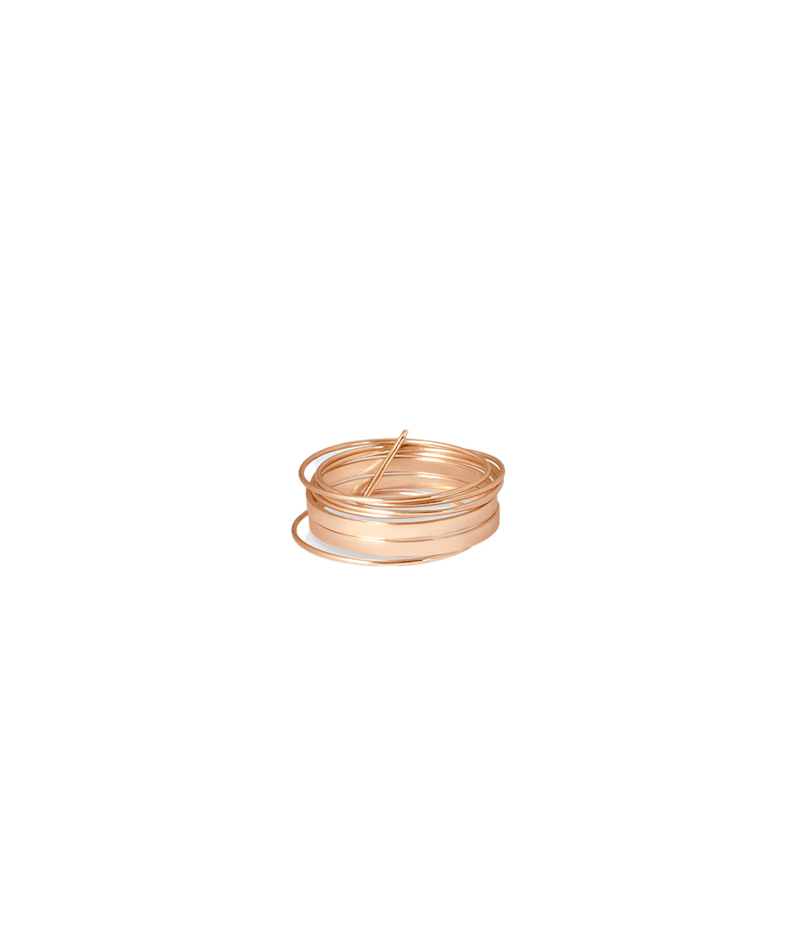 Bague Vanrycke Margherita 7 anneaux or rose