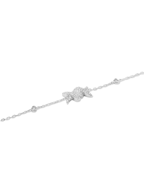 Bracelet Djula barbelé pavé diamants et or blanc