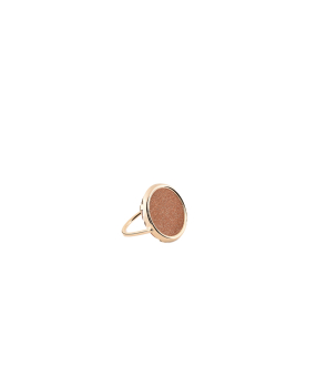 Bague Ginette NY Disc Ring or rose Gold Sandstone