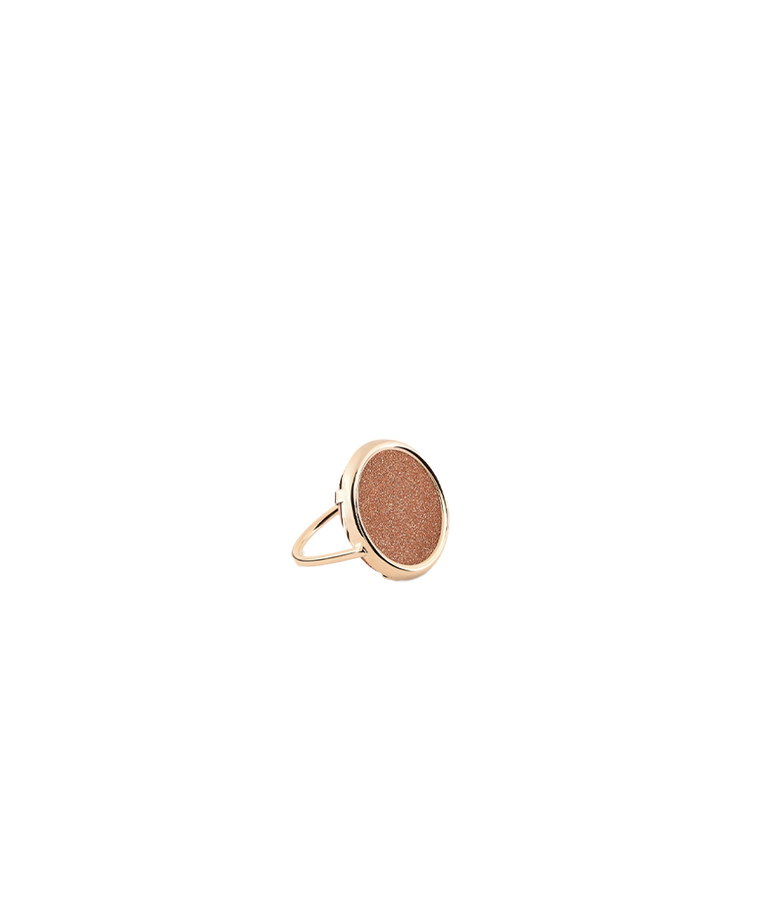 Bague Ginette NY Disc Ring or rose Gold Sandstone