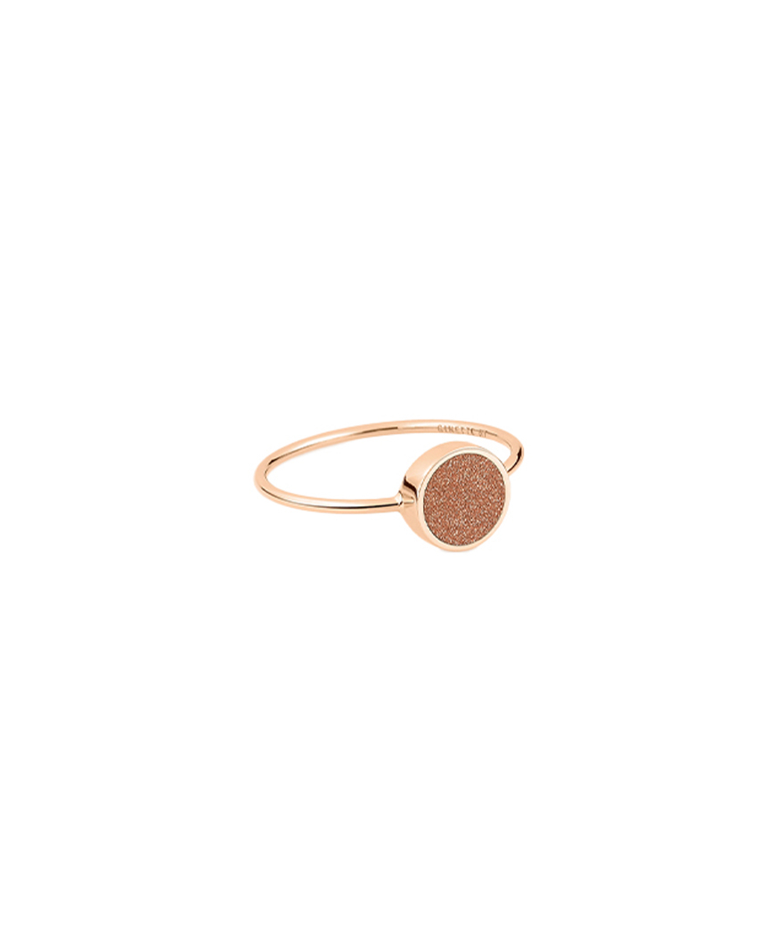 Bague Ginette NY Mini Ever or rose gold sandstone