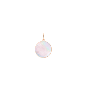 Pendentif Ginette NY CHARMS or rose pink MOP NACRE