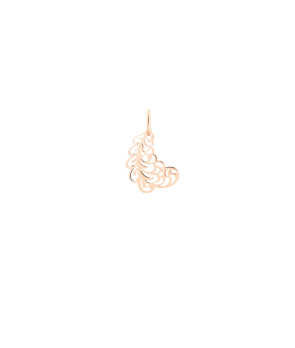 Pendentif Ginette NY CHARMS or rose mini feather