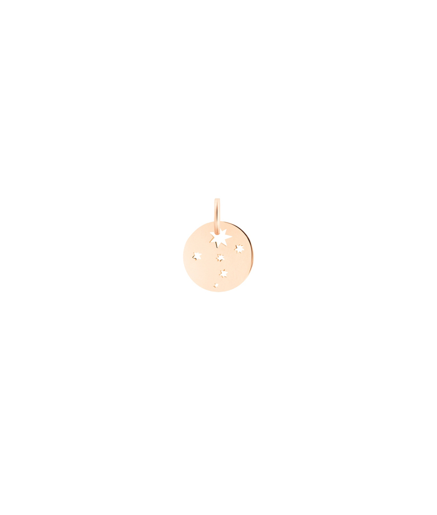 Pendentif Ginette NY CHARMS or rose mini milky way disc