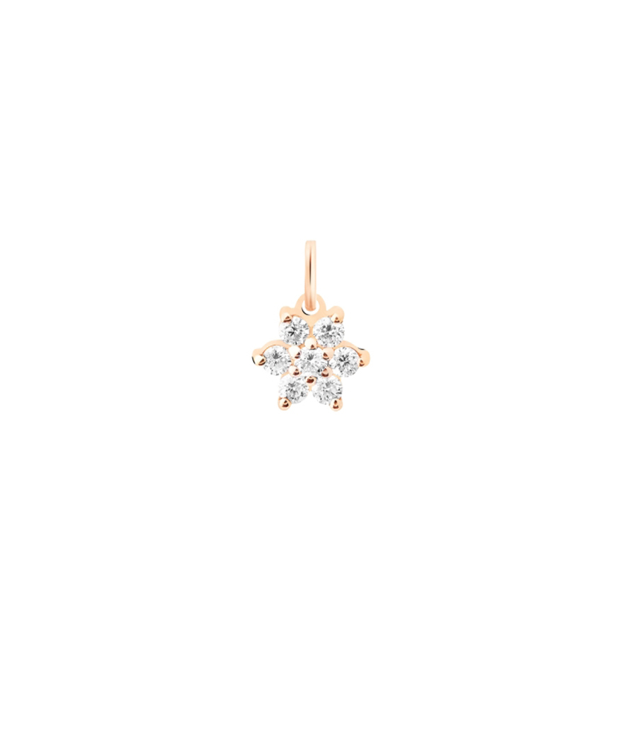 Pendentif Ginette NY CHARMS or rose diamond star