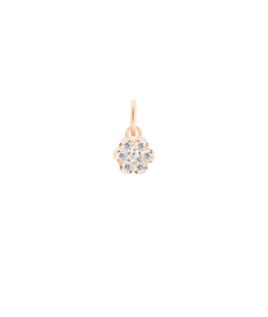 Pendentif Ginette NY CHARMS or rose diamond lotus