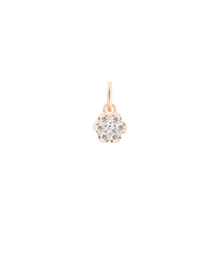 Pendentif Ginette NY CHARMS or rose diamond lotus