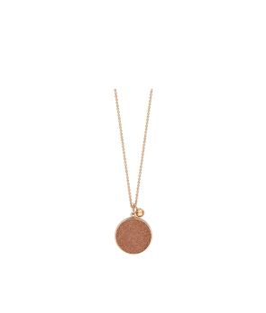 Collier Ginette NY ever gold sandstone disc on chain