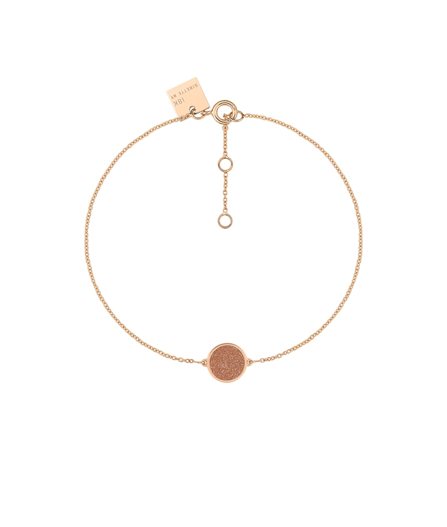 Bracelet Ginette NY Mini Ever or rose gold sandstone