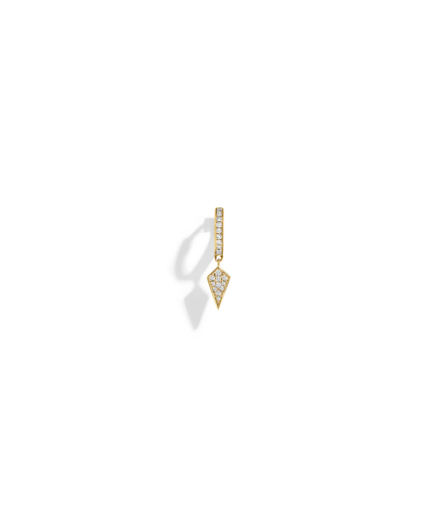 Boucle d’oreille Statement Stairway or jaune et diamants