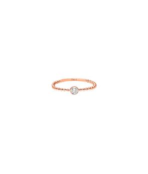 Bague Djula petit solitaire or rose diamant